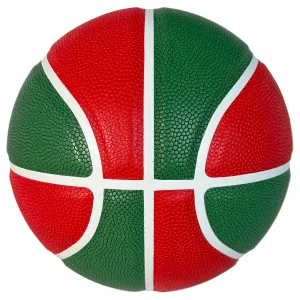 Red Green Custom Basketball Durable for Training and Indoor Outdoor Play