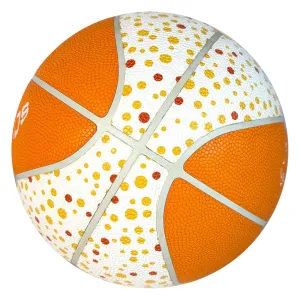 Eye-Catching Orange White Custom Basketball Unique Pattern Durable Training Ball