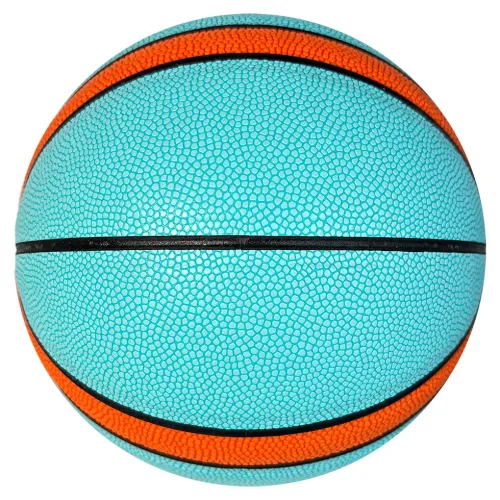 Indoor Outdoor Teal Orange Composite Leather Basketball