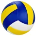 High-Quality Custom Volleyball - Premium PU Leather Soft-Touch Ball with Vibrant Blue-Yellow-White Design